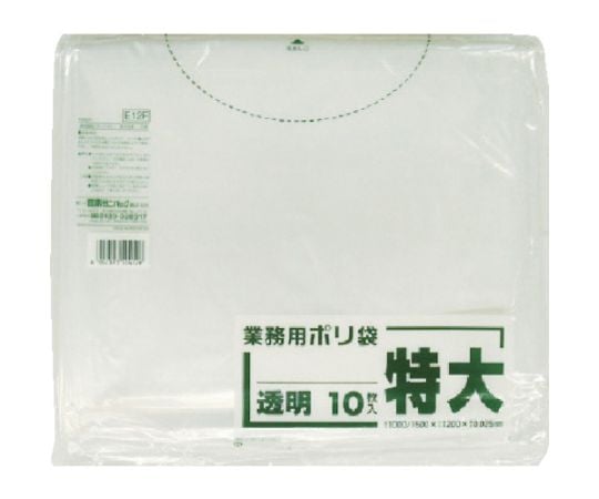 E12F業務用ポリ袋特大300L相当透明　10枚　E12F-CL 1袋(10枚入)