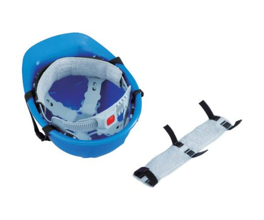Helmet-mounted deco-pad for sweat absorption, white, terry cloth, NO.67-WH, 1 piece