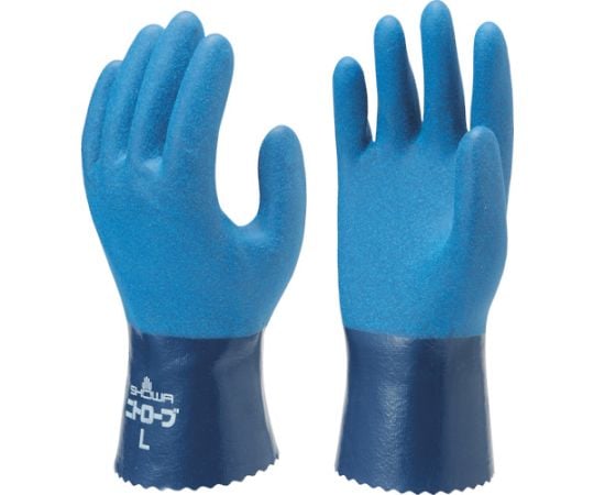 Nitrile Rubber Gloves Bulk Purchase Simple Packaging Nitrove 10 Pairs Blue L Size NO750-L10P 1 Bag (10 Pairs)