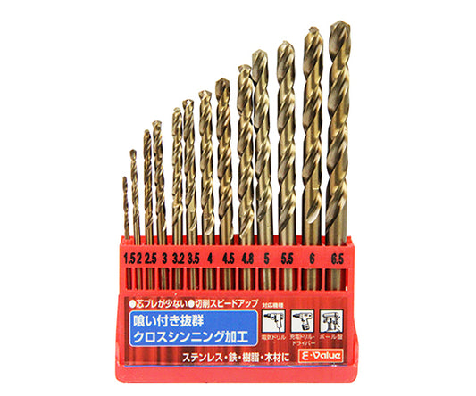 E-Value ステンレス用ドリルセット 13本組　ESD-13S 1セット