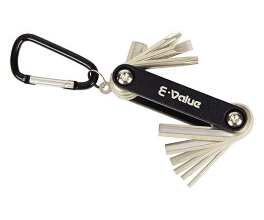 E-Value 폴딩 렌치 세트 (+, -, 육각, 토크스 나사) 각종 나사용 EFHW210 B 1개