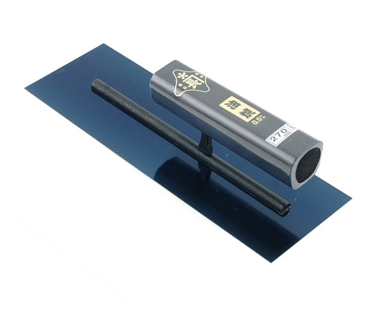 Kanecho Square Trowel, Oil-hardened, 0.5, Black-painted Square Handle, 270mm, Rivetless, 1 Piece