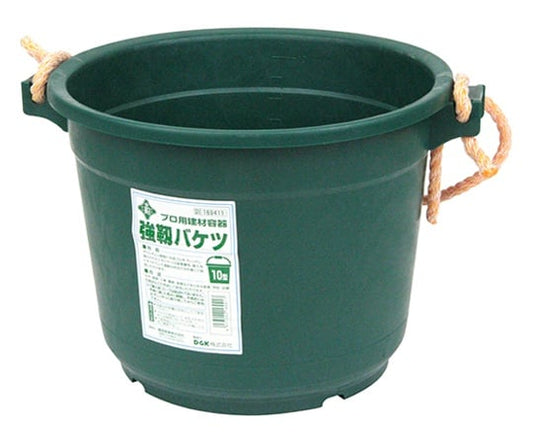 緑長 強靱バケツ 10l グリーン 10L　10ｶﾀ ｸﾞﾘｰﾝ 1個
