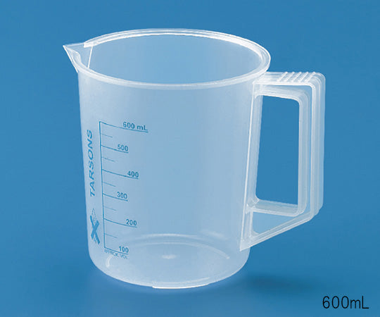 目盛付ビーカー 取っ手付 PP製 500mL　431060 1個