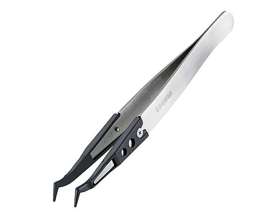 ESDチップピンセット 先端幅1.0mm(R型)　P-642-S 1個