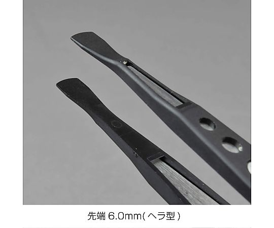 ESDチップピンセット 先端幅6.0mm(ヘラ型)　P-645-S 1個