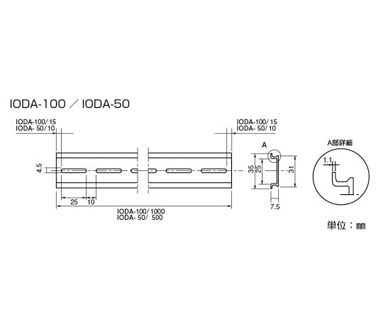 DINレール　IODA-50 1本