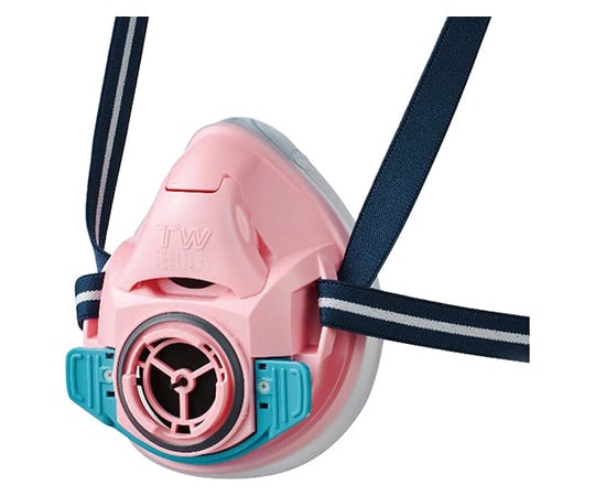 방진·방독 양 검정 마스크/반면형/S사이즈/무자색(핑크) TW01SC(S)PI 1개