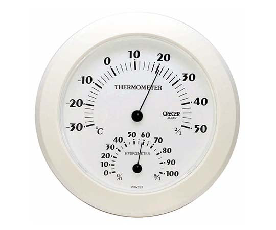 Thermo-hygrometer, white CR-221W 1 piece