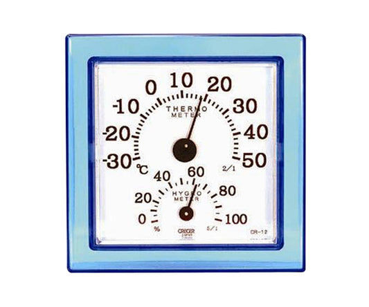 Thermo-hygrometer clear mini blue CR-12B 1 piece
