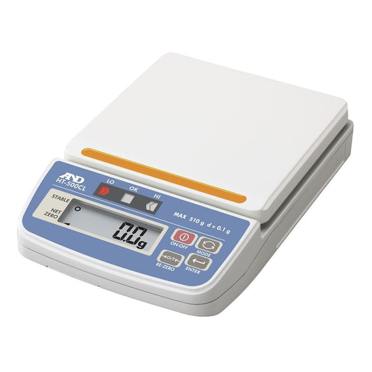 Compact scale with comparator light HT-CL series Capacity: 510g Minimum display: 0.1g HT-500CL 1 unit