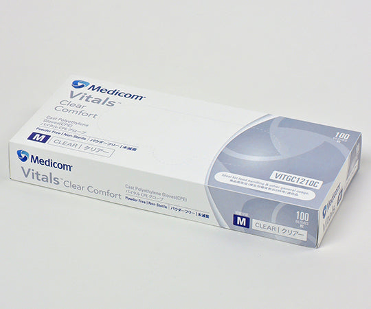 Vital CPE Gloves Clear Medium Size 1 Box (100 Pieces) VITGC1210C 1 Box (100 Pieces)