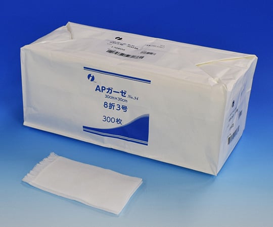 AP Gauze No.34 8-fold No.3 300 sheets 002-21497 1 pack