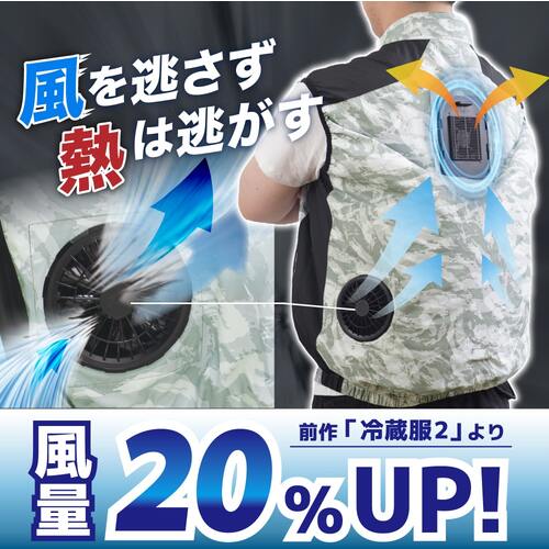 サンコー　【今季完売】圧倒的に冷える　冷蔵服３　ネイビー　５Ｌ　TKCV245NV　1 着