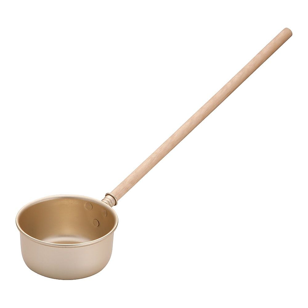 Gold anodized water spoon 9cm 1pc