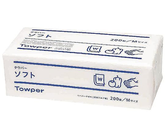 トウカイ ペーパータオル (25束入) タウパー ソフトM 1ケース(200枚×25束入)