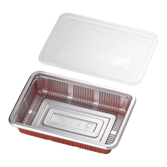 弁当容器 透明蓋付(100セット入)　LC-6 1ケース(100セット入)
