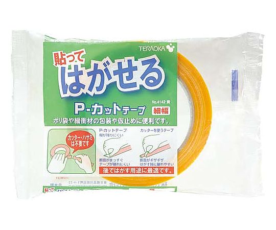 養生P‐カットテープ 18mm 黄 1巻　4142-18ｷ 1巻