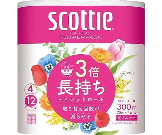 Scotty Flower Pack W75m 4 rolls 1 pack (4 pieces) 22733 1 pack (4 pieces)