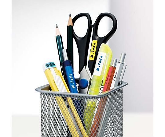 테프라 PRO 테이프 강점착 화이트 라벨 9mm흑문자 SS9KW 1개