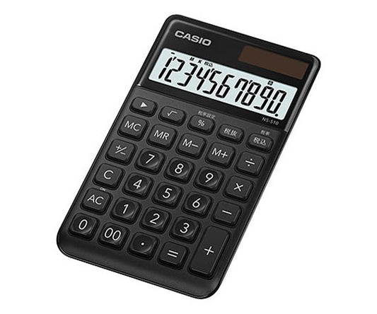 大判手帳型スタイリッシュ電卓(10桁) (ブラック)　NS-S10-BK-N 1個