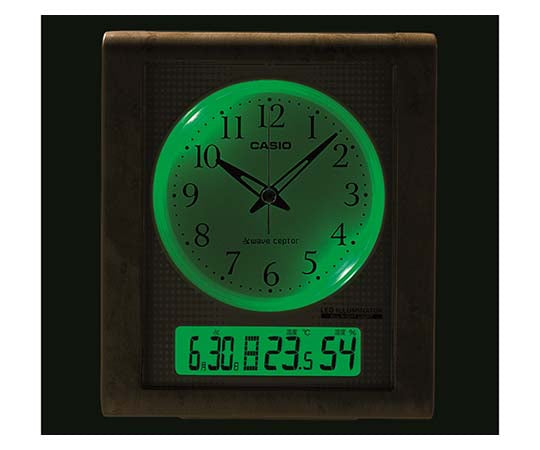 Radio-controlled clock with night-visible light (white) TQT-351NJ-7BJF 1 piece