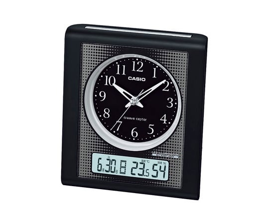 Radio-controlled clock with night-visible light (black) TQT-351NJ-1JF 1 piece