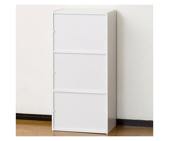 鍵付き3段ボックス ホワイト　39300 1個