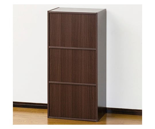 鍵付き3段ボックス ブラウン　39350 1個