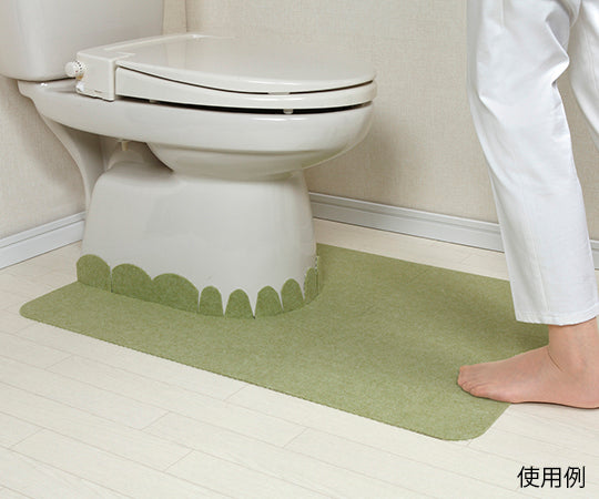Barrier-free Okunaga Toilet Mat, Plain, Green, KE-96, 1 ​​piece