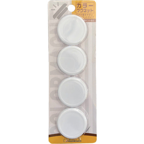 선케이 컬러 마그넷 40φ 화이트 4개입 CMRS-40-WH 1 PK