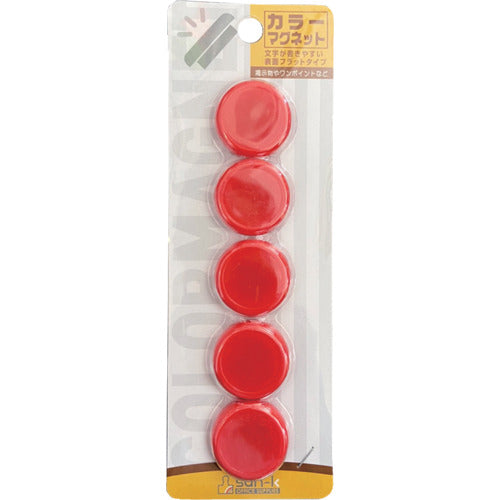 Sankei Color Magnet 30φ Red 5 pieces CMRS-30-RD 1 PK