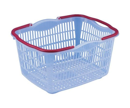 スーパー篭 101051 サンショップカーゴ10L透明/レッド　SK-SC10L-TM/RE 1個