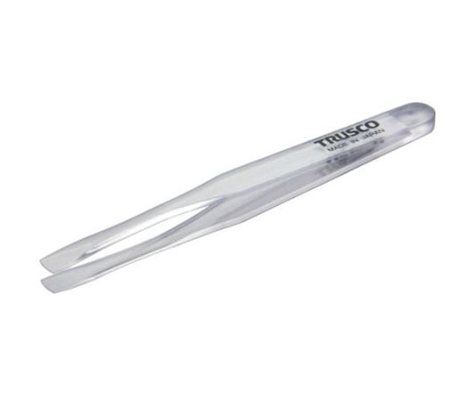 透明プラスチック製ピンセット　120mm　先丸平型　TPP-234-TM 1本