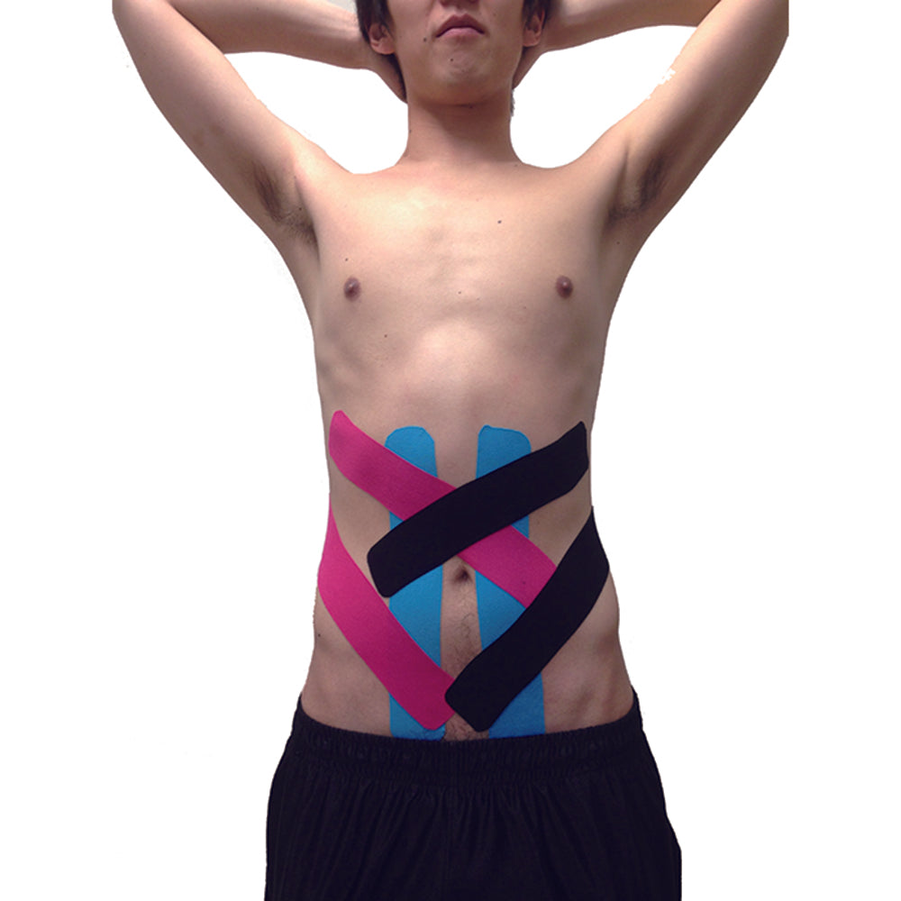 Sarasa Kinesiology Tape 5cm x 5m Black 6 rolls per box 6KLK500 1 box (6 rolls per box)