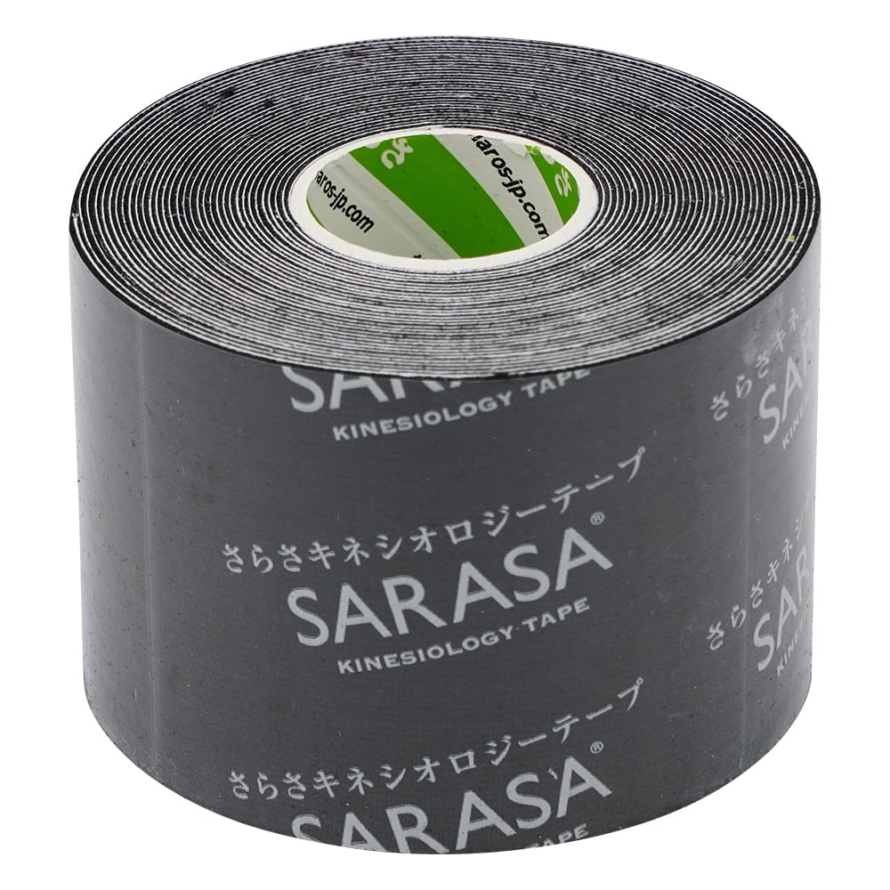 Sarasa Kinesiology Tape 5cm x 5m Black 6 rolls per box 6KLK500 1 box (6 rolls per box)