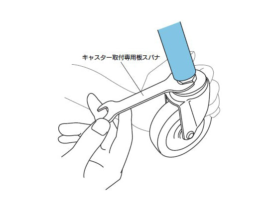 P-S型キャスター 自在車差し込み式双輪（ストッパー付） 径40mm ナイロン車輪　PT-40NS 1個