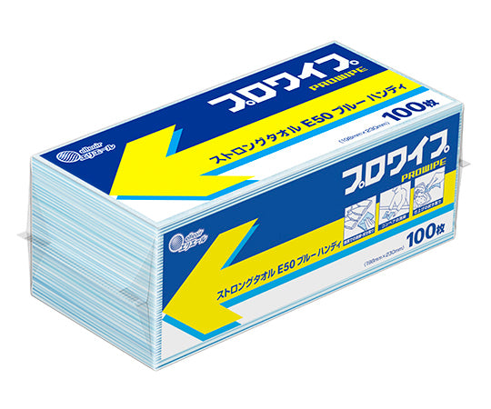 エリエール プロワイプ ストロングタオルE５０ ブルーハンディ 100枚×25パック　20703496 1ケース(100枚×25パック入)