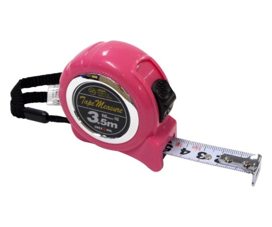 Lockable tape measure (JIS standard) 3.5m x 16mm Pink 478138640 1 piece