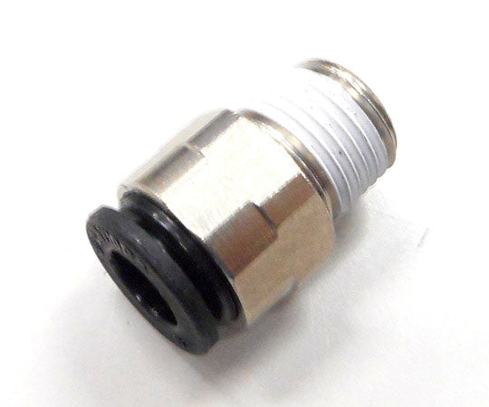 Tube fitter, hexagonal hole straight, R1/8 tapered male thread, m5 parallel male thread, Φ6mm, FSM6-01, 1 piece