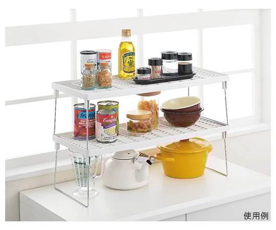 ABS樹脂製積み重ね棚ラックワン　ロング　T-122 1個