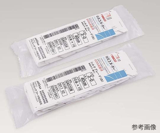 Silk suture thread No. 5-0 40cm black 100 pieces GA05SB 100 pons 1 bag (10 pieces x 10 packs)