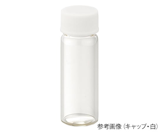 ねじ口瓶（無色）+PPキャップ（白）+PTFEシリコンパッキン　組合せセット　100組入　S-1　250086 1箱(100組入)