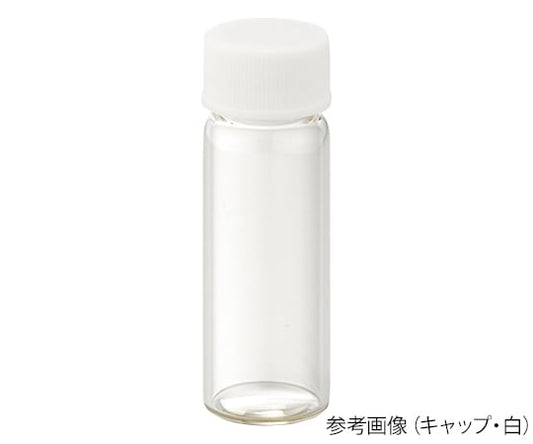 ねじ口瓶（無色）+PPキャップ（白）+PTFEシリコンパッキン　組合せセット　100組入　S-1　250086 1箱(100組入)