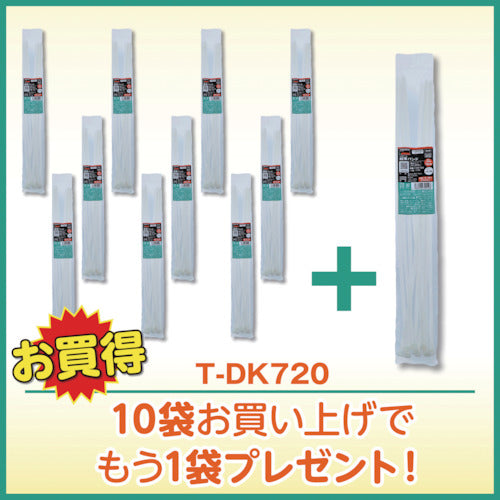 ＴＲＵＳＣＯ　１０＋１キャンペーン　結束バンド　幅８．８ｍｍＸ７２０ｍｍ　１０本入り　１１袋セット　TDK720PLUS　1 Ｓ