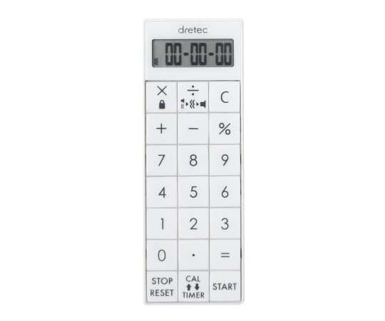 Vibration Timer with Calculator, White CL-124WT, 1 unit