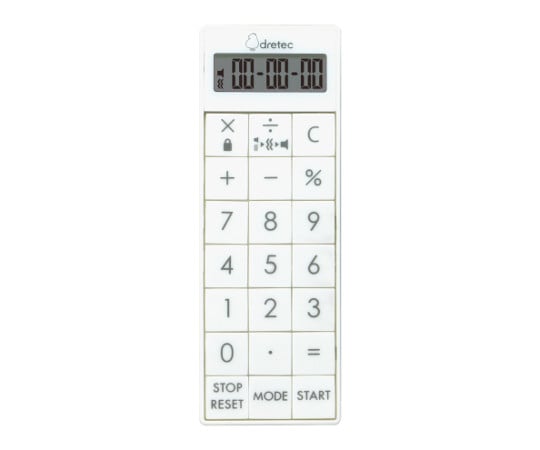 Calculator with clock, vibrating timer CL-126WT 1 piece