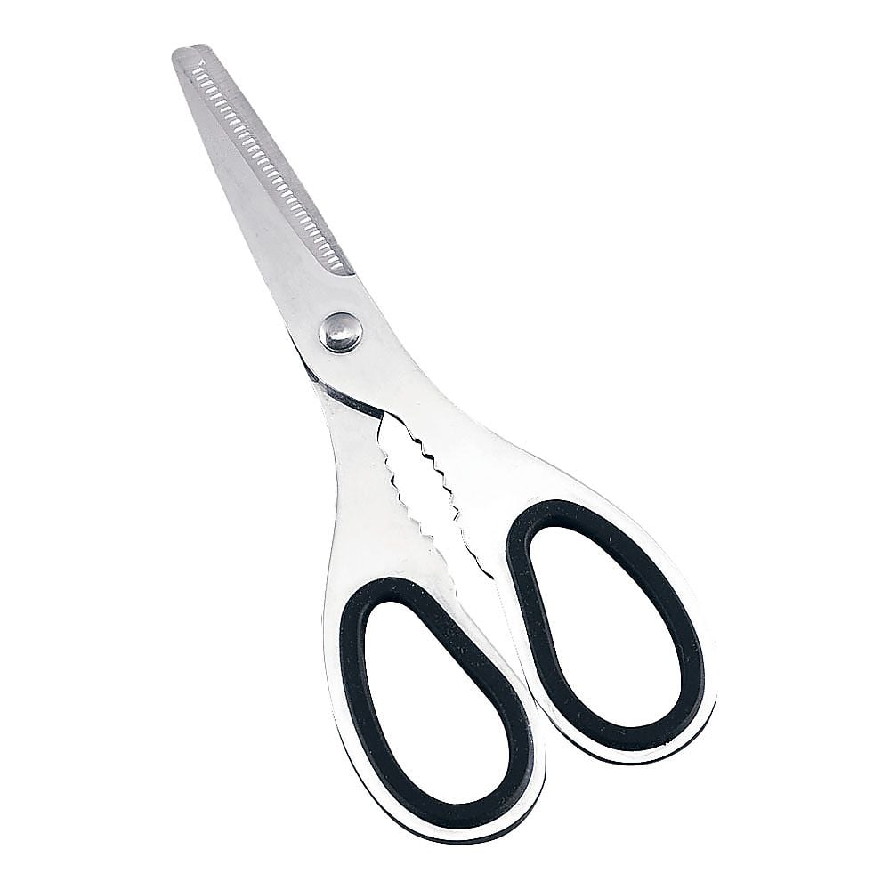 Stainless steel safety kitchen scissors, black, 1 piece