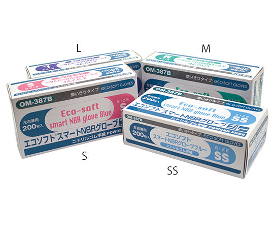 에코 소프트(R) 스마트 니트릴 글로브 블루 L 1상자(200장입) OM-387B L 1상자(200장입)