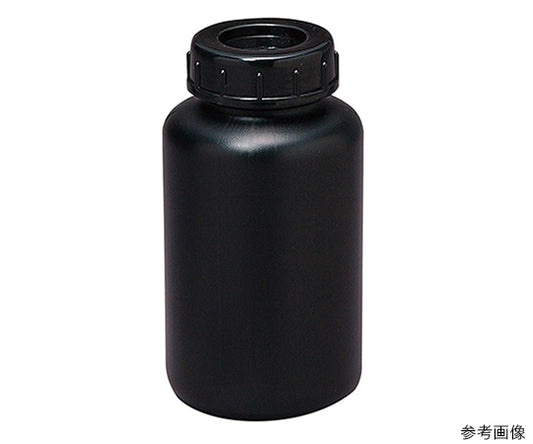 Wide-mouth bottle, black, PE, 250mL, 0084BK, 1 piece